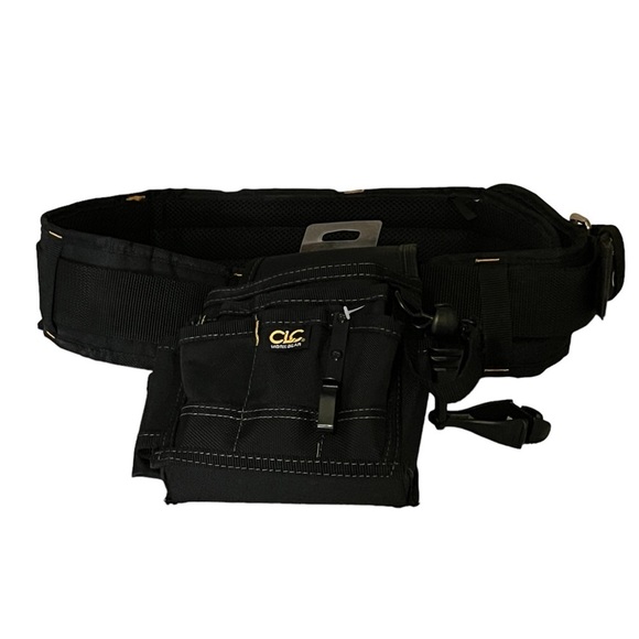 CLC Workgear Adjustable Velcro Work Waist Strap, Belt & Tool Pouch